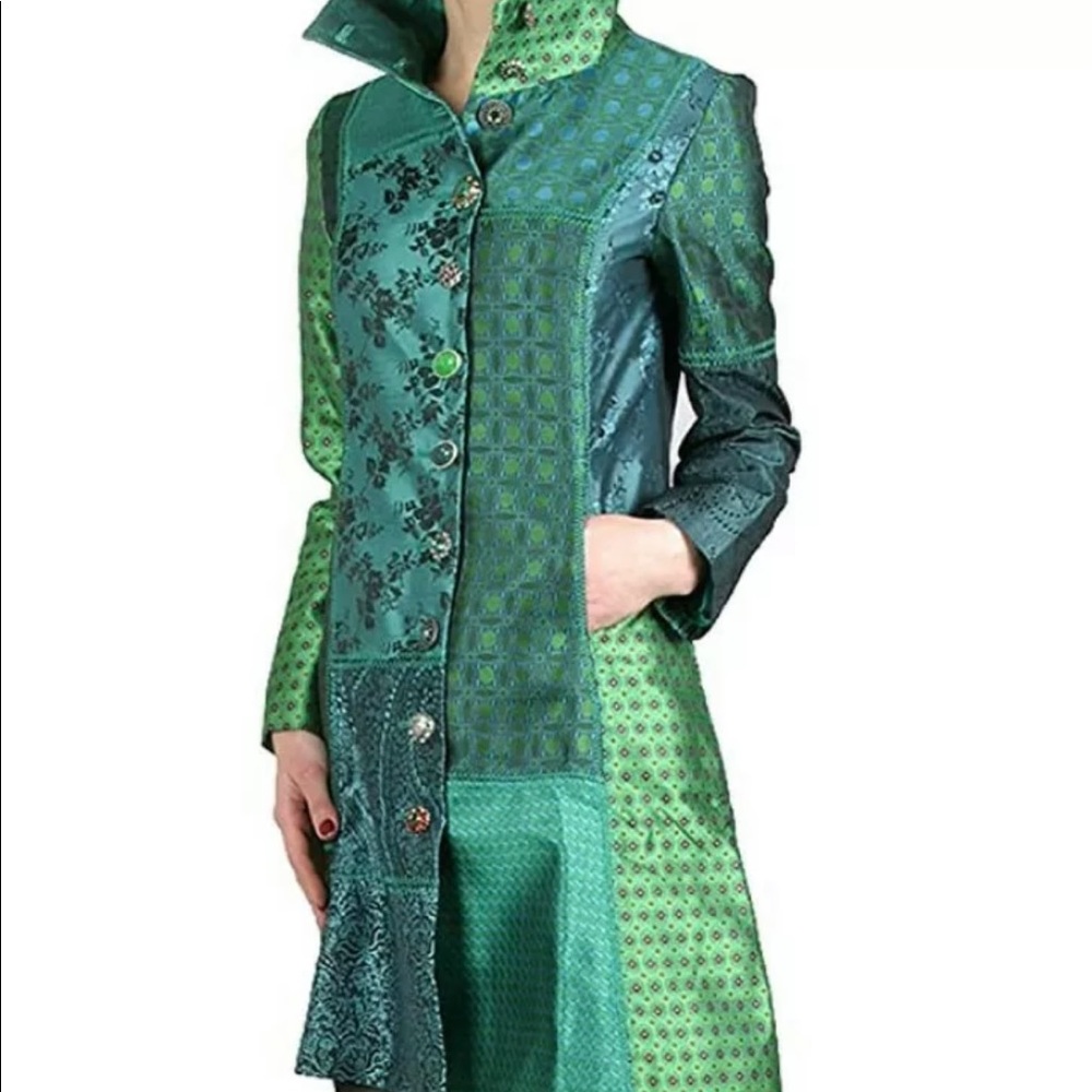 Desigual Women`s DASHA Green Coat Size S